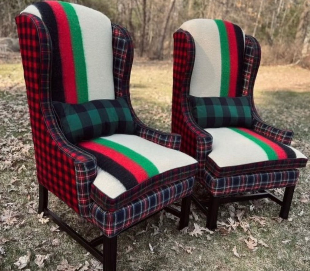 Megan and Molly - Plaid Pair of Chairs