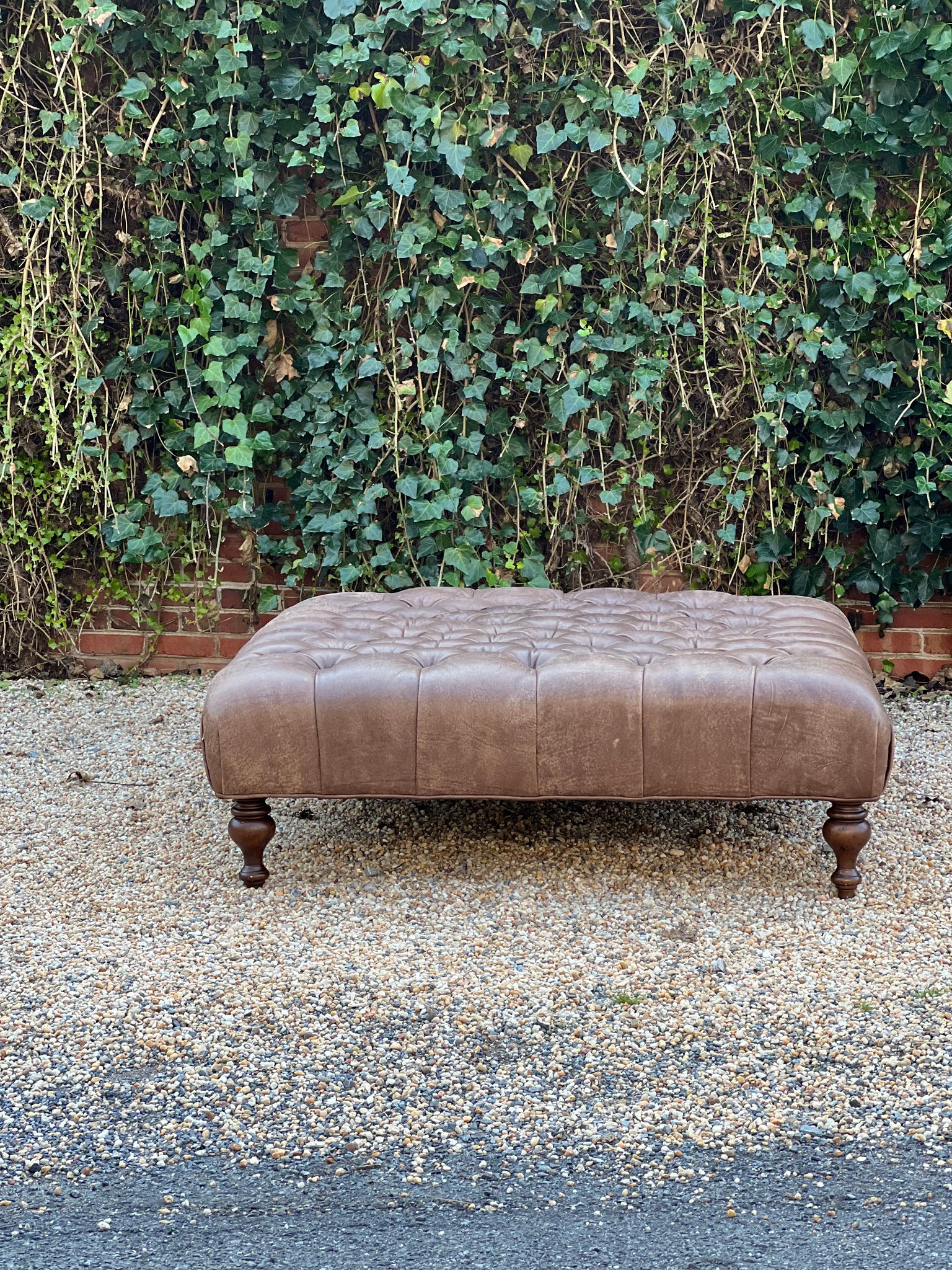 Leather Ottoman Coffee Table