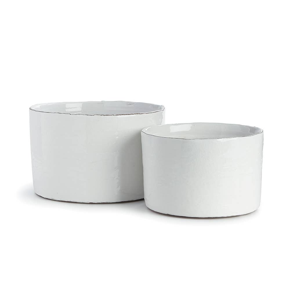 Simple White Handmade Ceramic Pots